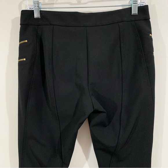 Express Black Skinny Mid Rise Trouser with Double Gold Zippers (6) - Picture 4 of 4